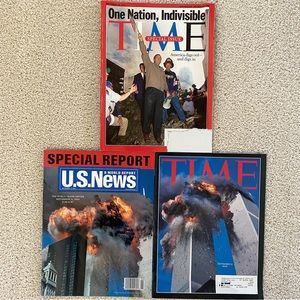 9/11 Time & US News World Report Magazine Lot September 2001 World Trade Center